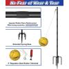 imageGarbuildman Tetherball Set with Ball ampamp Rope for Outdoor Backyard Adjustable Tether Ball Pole with 5Prong Base ampamp Rubber Sleeve for Playground Outside Ball Games Sports for Kids Adults75 FT