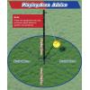 imageGarbuildman Tetherball Set with Ball ampamp Rope for Outdoor Backyard Adjustable Tether Ball Pole with 5Prong Base ampamp Rubber Sleeve for Playground Outside Ball Games Sports for Kids Adults10 FT