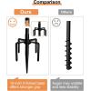 imageGarbuildman Tetherball Set with Ball ampamp Rope for Outdoor Backyard Adjustable Tether Ball Pole with Reinforced 5Prong Base for Playground Outside Ball Games Sports for Kids ampamp Adults Black10 FT