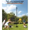 imageGarbuildman Tetherball Set with Ball ampamp Rope for Outdoor Backyard Adjustable Tether Ball Pole with Reinforced 5Prong Base for Playground Outside Ball Games Sports for Kids ampamp Adults Black10 FT