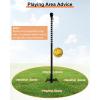 imageGarbuildman Tetherball Set with Ball ampamp Rope for Outdoor Backyard Adjustable Tether Ball Pole with Reinforced 5Prong Base for Playground Outside Ball Games Sports for Kids ampamp Adults Black10 FT