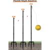 imageGarbuildman Tetherball Set with Ball ampamp Rope for Outdoor Backyard Adjustable Tether Ball Pole with Screw Reinforcement 5Prong Base for Playground Outside Ball Games Sports for Kids ampamp Adults10 FT