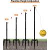 imageGarbuildman Tetherball Set with Ball ampamp Rope for Outdoor Backyard Adjustable Tether Ball Pole with Screw Reinforcement 5Prong Base for Playground Outside Ball Games Sports for Kids ampamp Adults875 FT