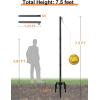 imageGarbuildman Tetherball Set with Ball ampamp Rope for Outdoor Backyard Adjustable Tether Ball Pole with Screw Reinforcement 5Prong Base for Playground Outside Ball Games Sports for Kids ampamp Adults75 FT