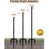 imageGarbuildman Tetherball Set with Ball ampamp Rope for Outdoor Backyard Adjustable Tether Ball Pole with Screw Reinforcement 5Prong Base for Playground Outside Ball Games Sports for Kids ampamp Adults75 FT