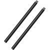 imageGarbuildman Adjustable Extension Pole Tube Bar for Outdoor Shepherds Hook 2 pcs Shiny Black