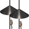 imageGarbuildman Metal Squirrel Baffle for Bird Feeder Pole Outside Pole Mount Bird House Guard for Outdoor Shepherds Hook 19 Inch 1 PackBuckle2pcs