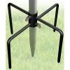 imageGarbuildman Pole Stabilizer Stand Base with 4 Prongs for Outdoor Bird Feeder Pole InGround Support Applies to 031quot to 074quot Shepherds Hook Black 1 Pack Measure Before PurchaseM