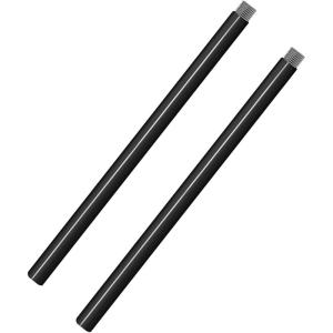 imageGarbuildman Adjustable Extension Pole Tube Bar for Outdoor Shepherds Hook 2 pcs Shiny Black