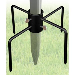 imageGarbuildman Pole Stabilizer Stand Base with 4 Prongs for Outdoor Bird Feeder Pole InGround Support Applies to 074 to 11 Shepherds Hook Black 1 Pack Measure Before PurchaseLUpgraded