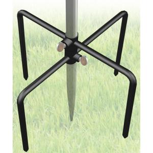 imageGarbuildman Pole Stabilizer Stand Base with 4 Prongs for Outdoor Bird Feeder Pole InGround Support Applies to 074 to 11 Shepherds Hook Black 1 Pack Measure Before PurchaseS