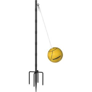 imageGarbuildman Tetherball Set with Ball ampamp Rope for Outdoor Backyard Adjustable Tether Ball Pole with 5Prong Base ampamp Rubber Sleeve for Playground Outside Ball Games Sports for Kids Adults875 FT