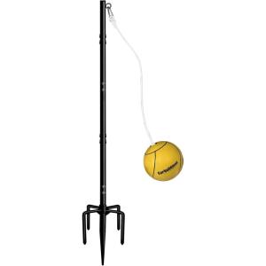 imageGarbuildman Tetherball Set with Ball ampamp Rope for Outdoor Backyard Adjustable Tether Ball Pole with Screw Reinforcement 5Prong Base for Playground Outside Ball Games Sports for Kids ampamp Adults75 FT